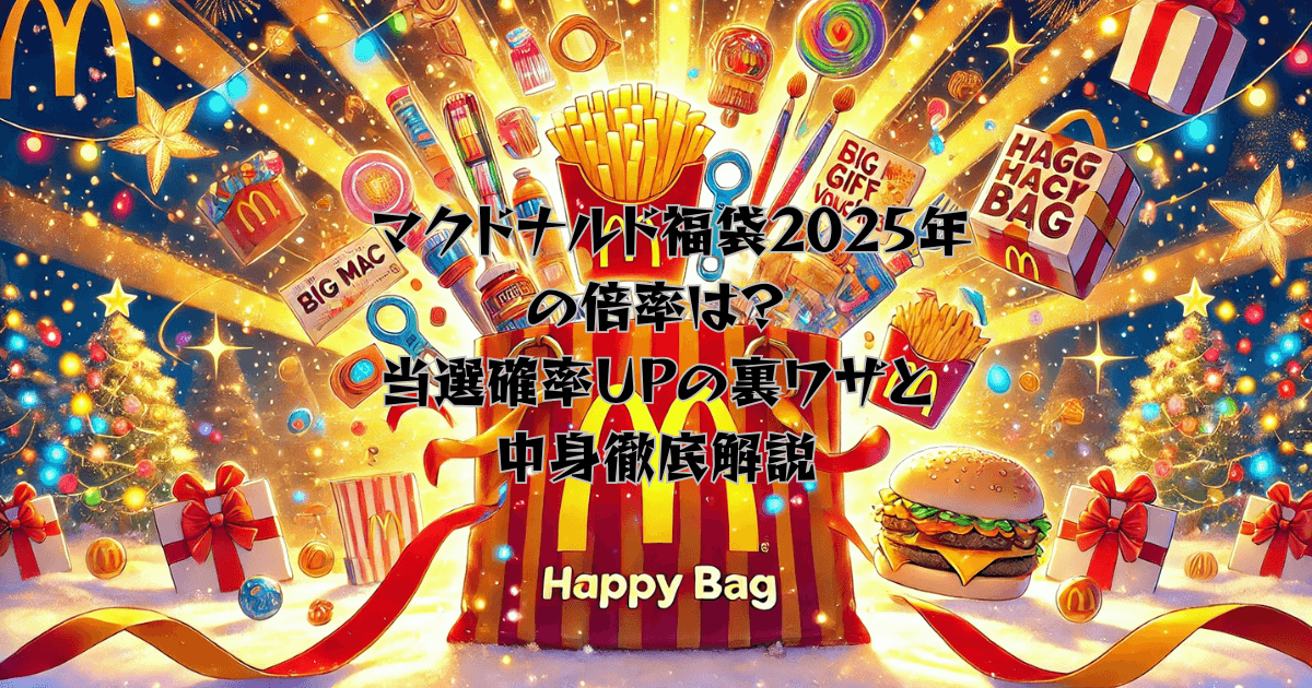 マクドナルド 福袋 2025年 倍率 当選 確率 UP 裏ワザ 中身 徹底解説