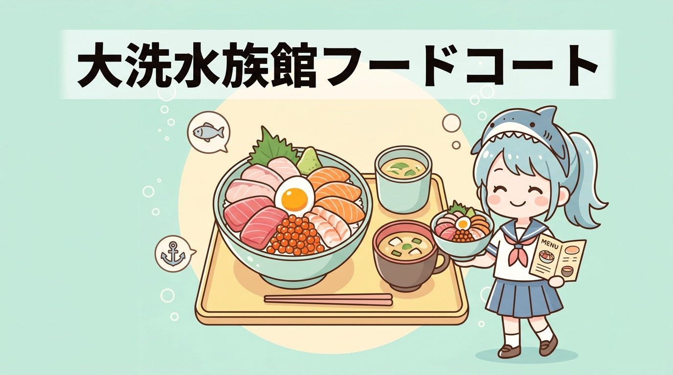 大洗水族館フードコートの全10店舗メニュー
