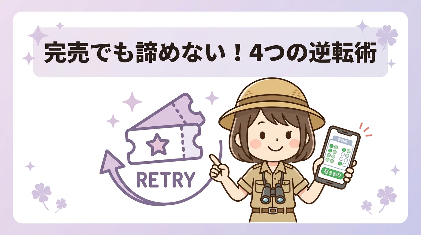 公式で完売でもチケットを取る4つの敗者復活術