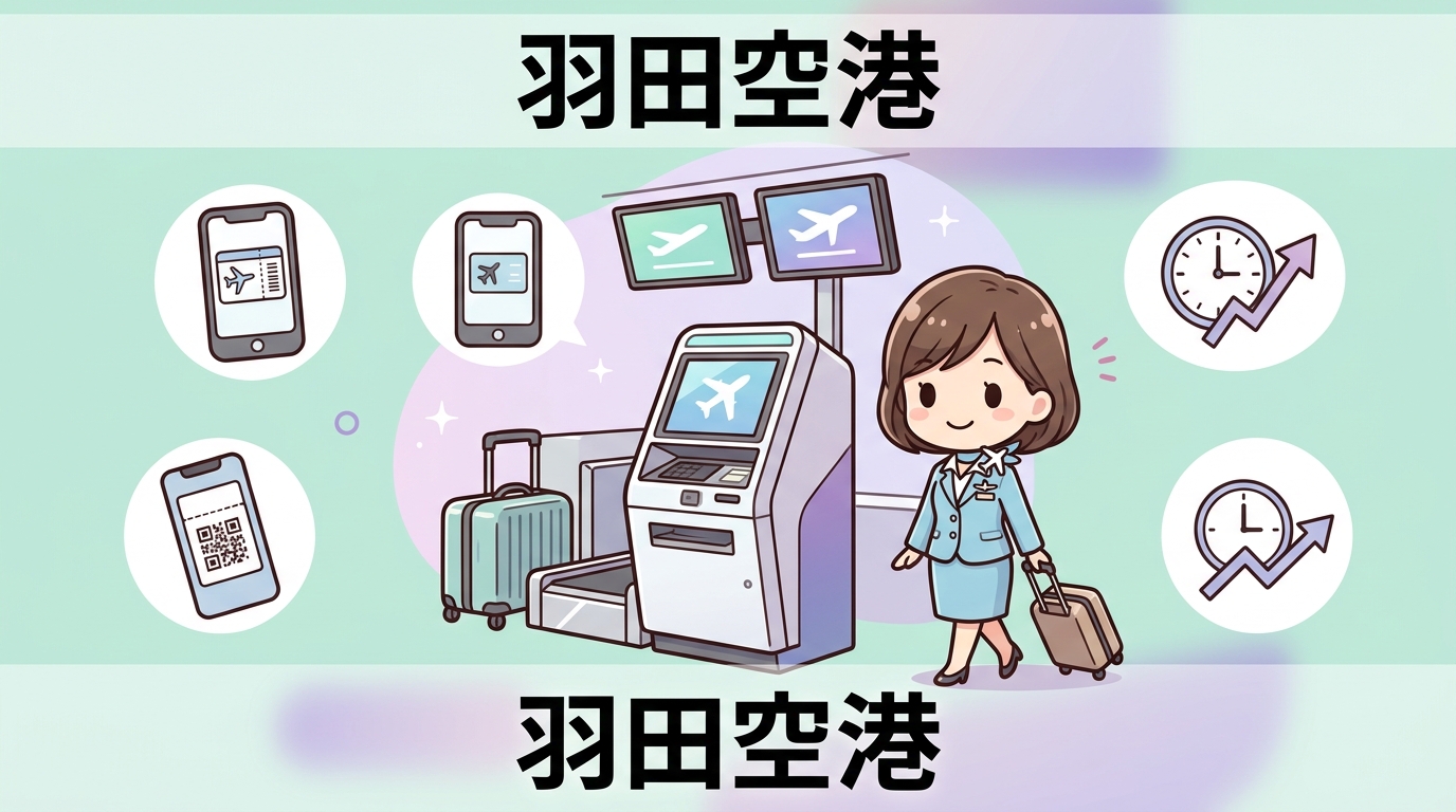 羽田空港の国内線ANAターミナルの時短設備