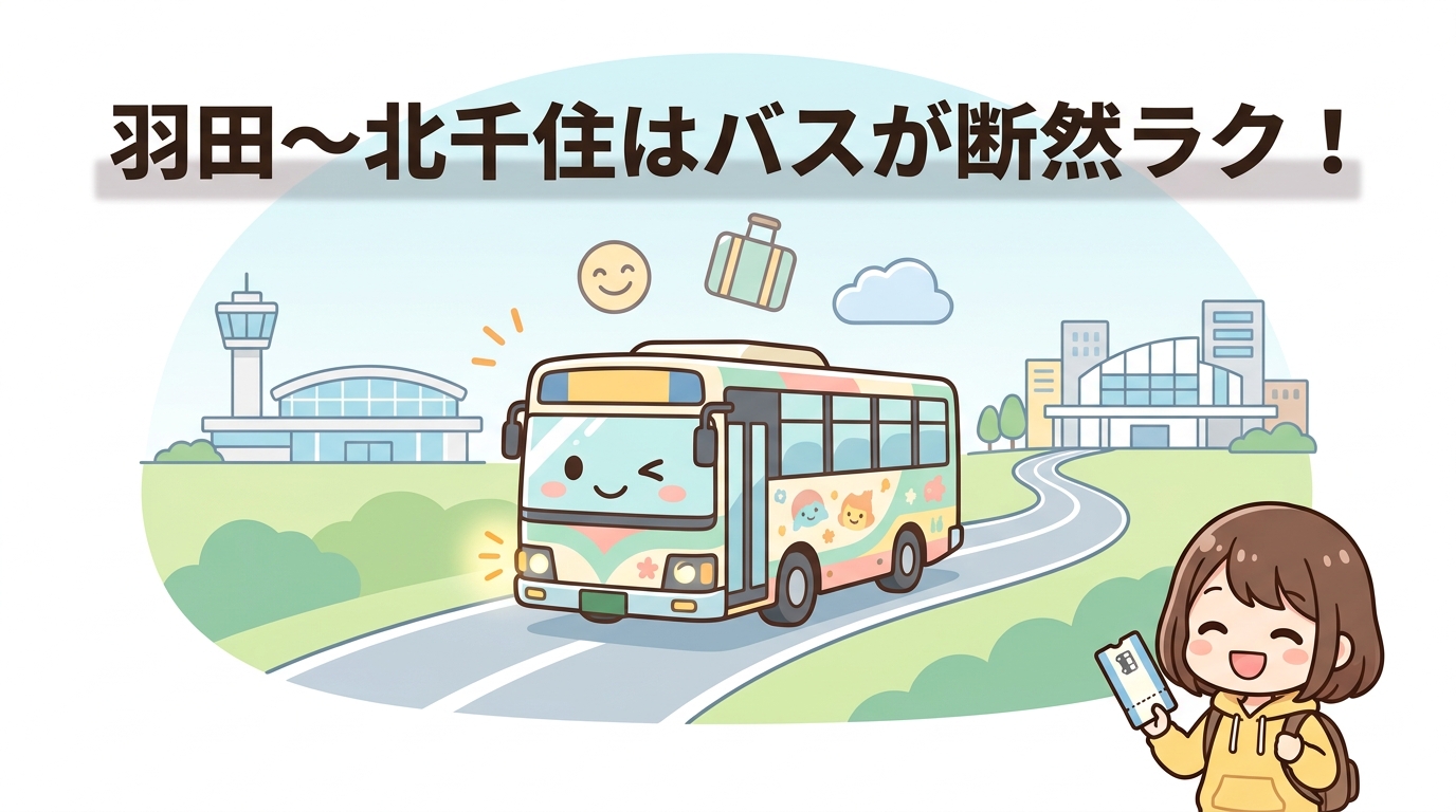 バスで羽田空港と北千住を移動するメリットと比較