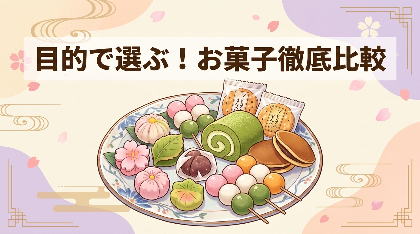 目的別で選ぶ！お菓子の特徴を徹底比較