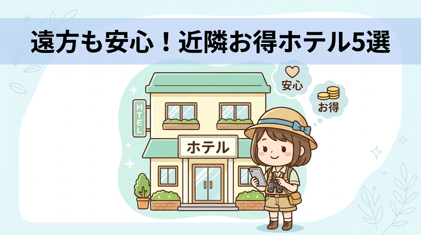 遠方でも安心!近隣のお得に泊まれるホテル5選