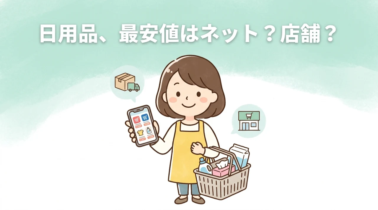 日用品はどこが安い?ネット通販と実店舗を徹底比較